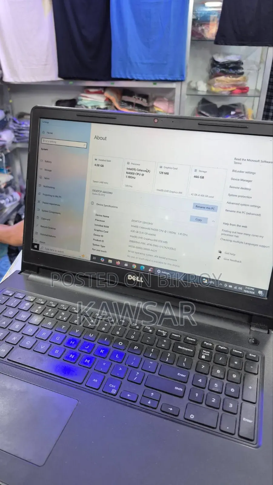 Laptop Dell Vostro 15 3500 4GB Intel HDD+SSD 512GB