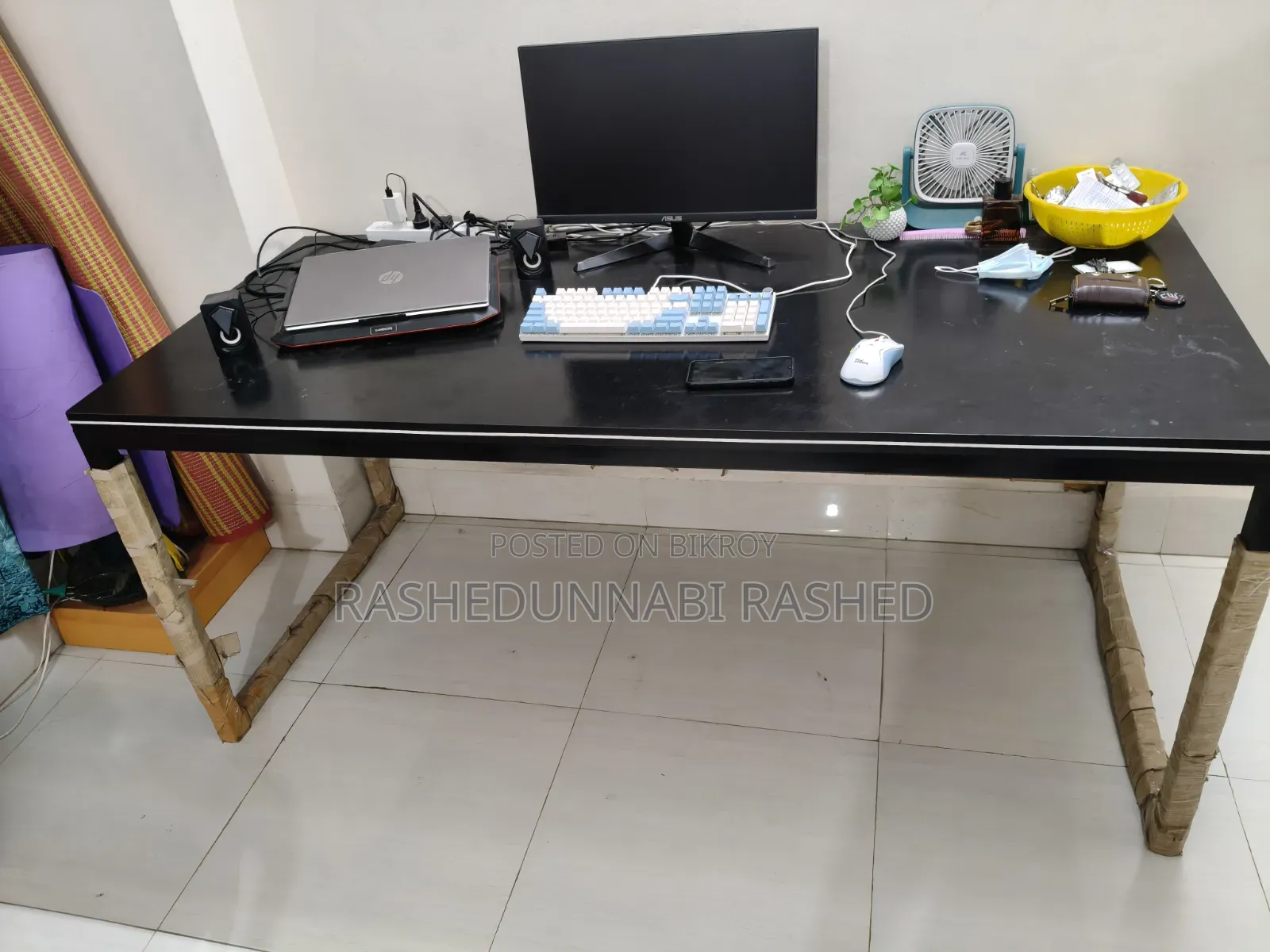 Black Designer Computer Table / Office Desk – 72 Inch