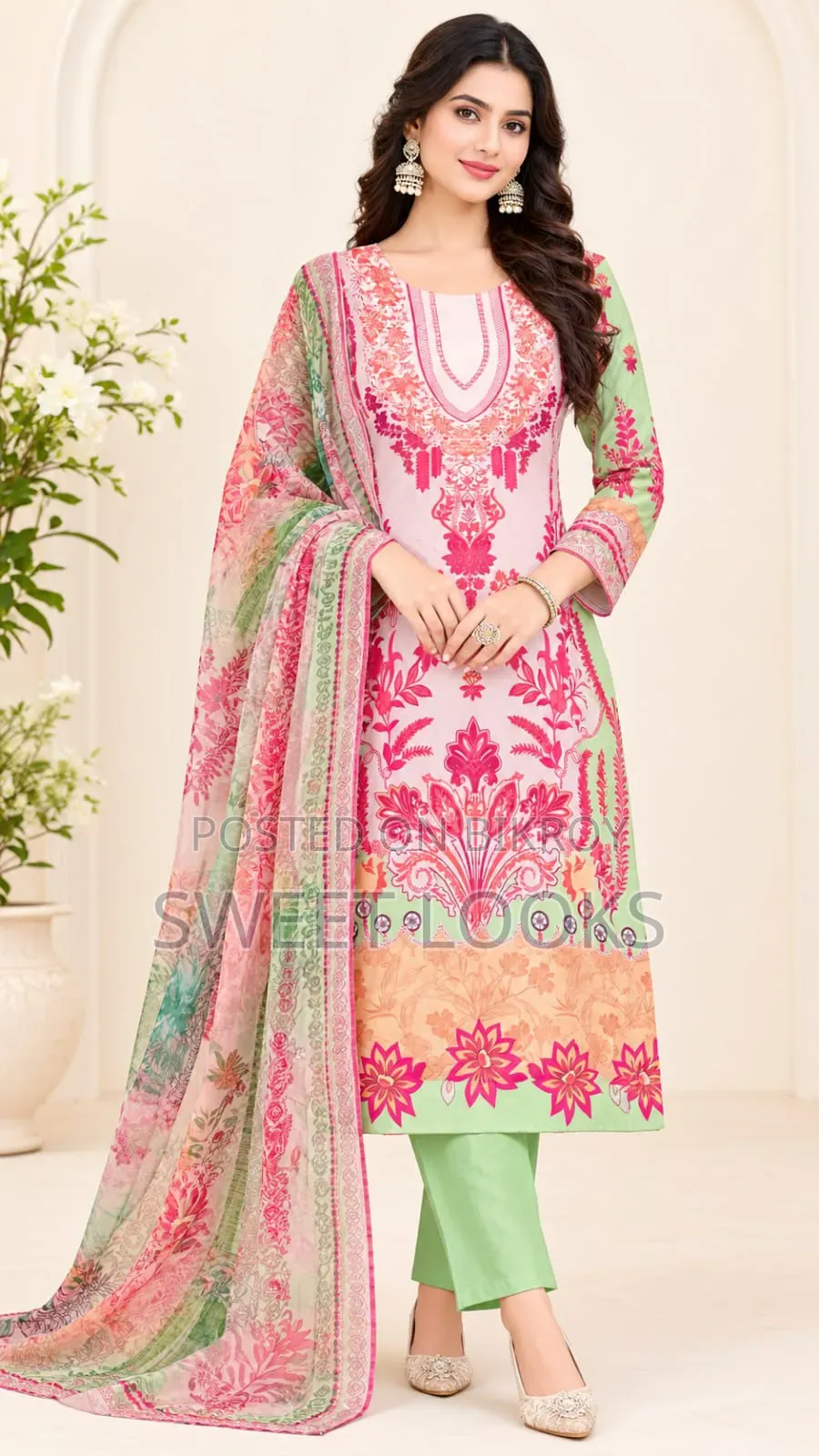 Jad Premium Swiss Lawn Pure Dress