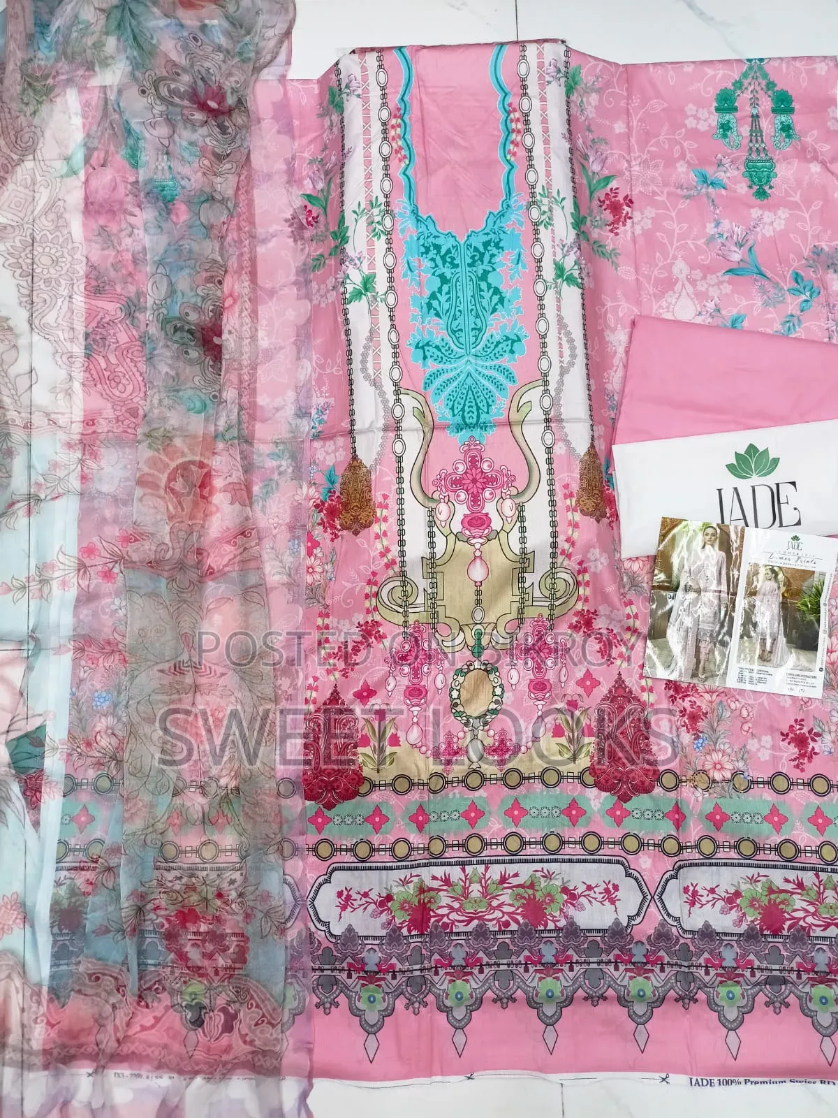 Jad Premium Swiss Lawn Pure Dress