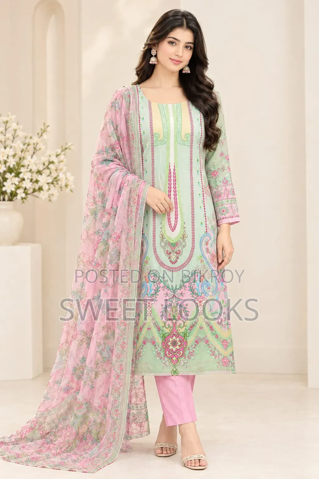 Jad Premium Swiss Lawn Pure Dress