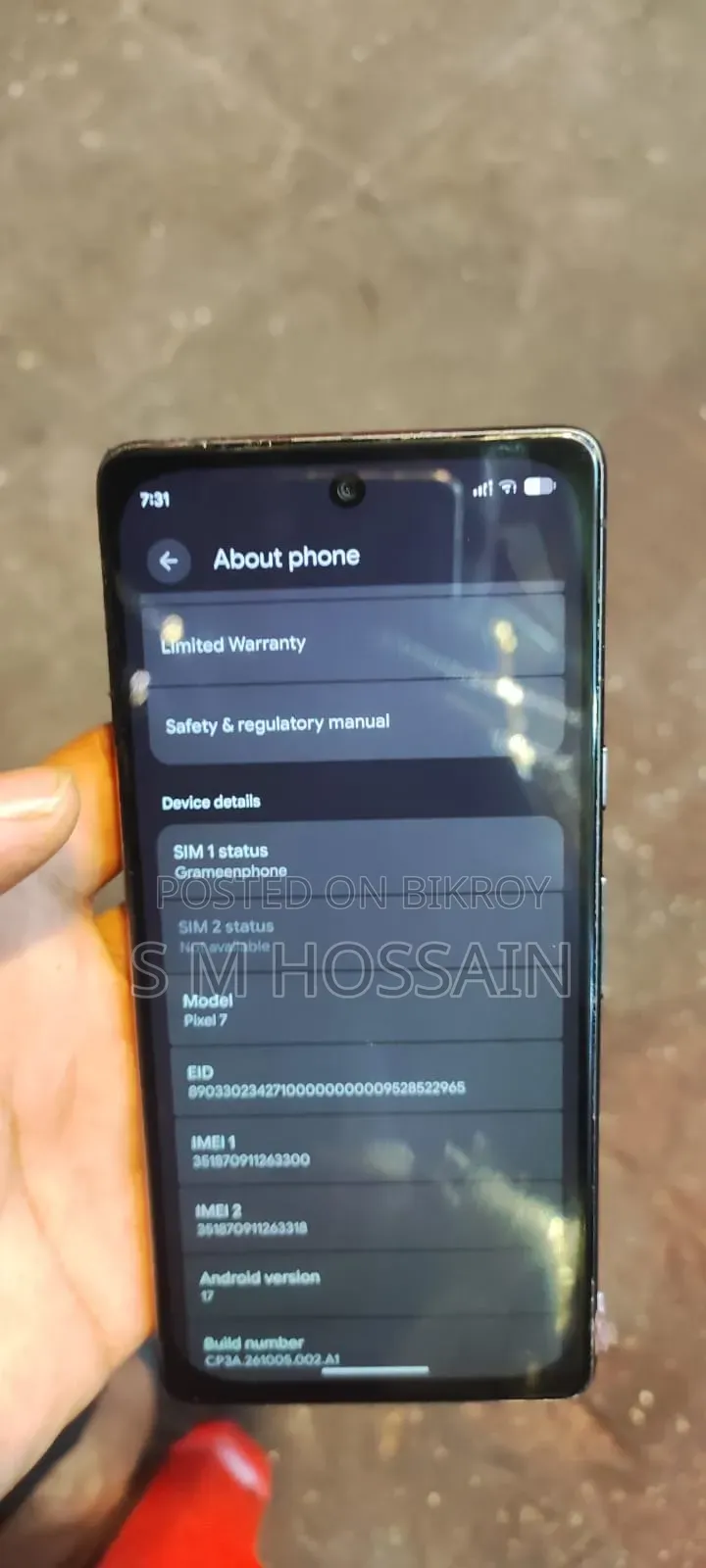Google Pixel 7 128 GB Black
