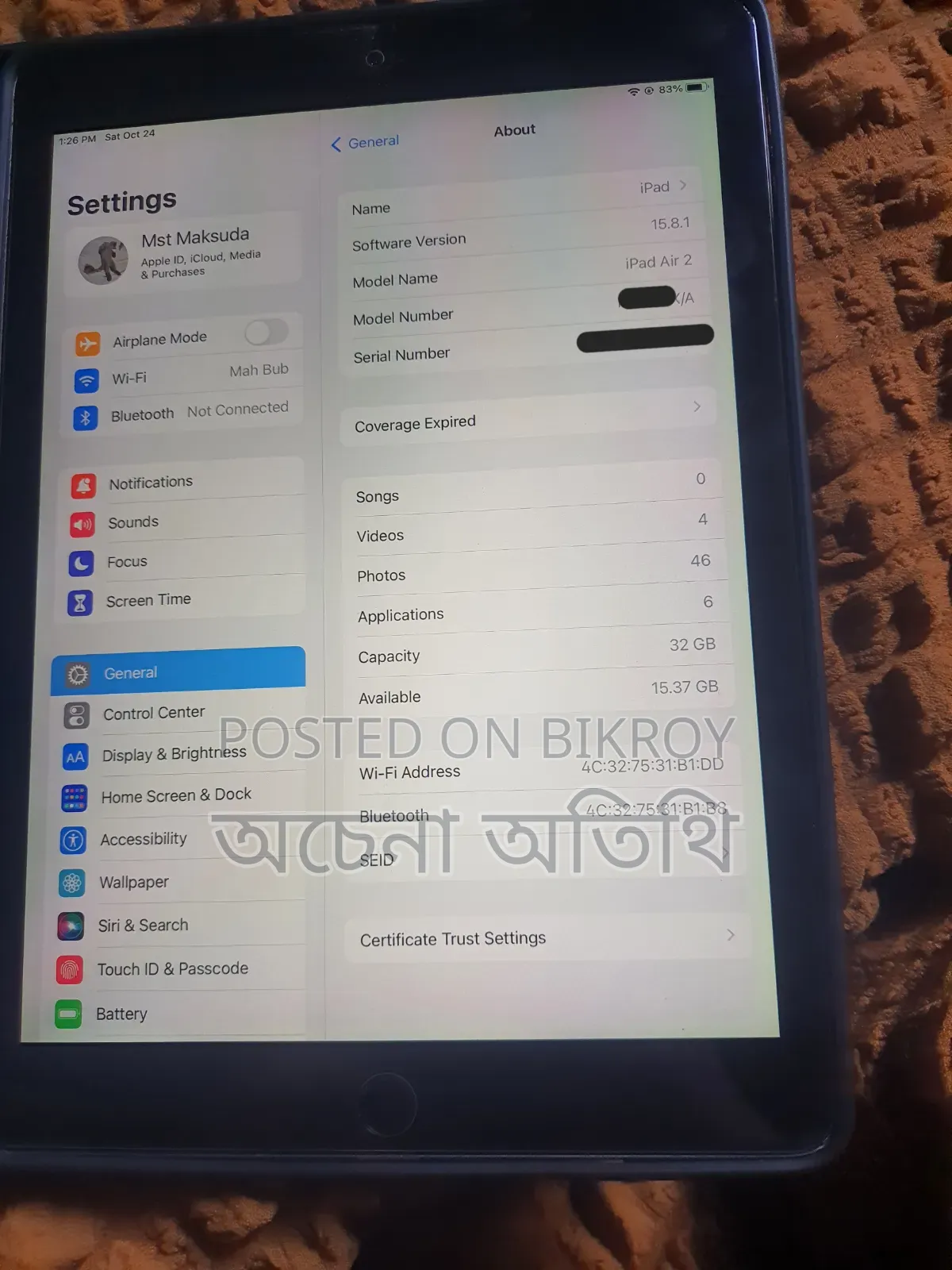 Apple iPad Air 2 32 GB Silver