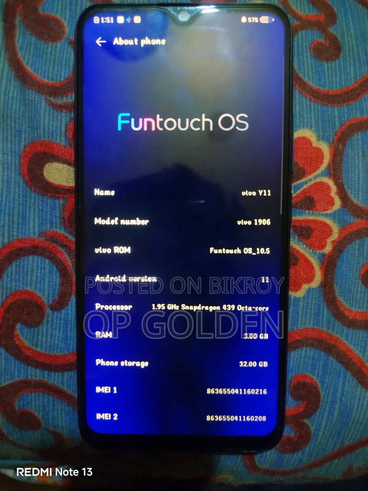 Vivo Y11 32 GB Blue