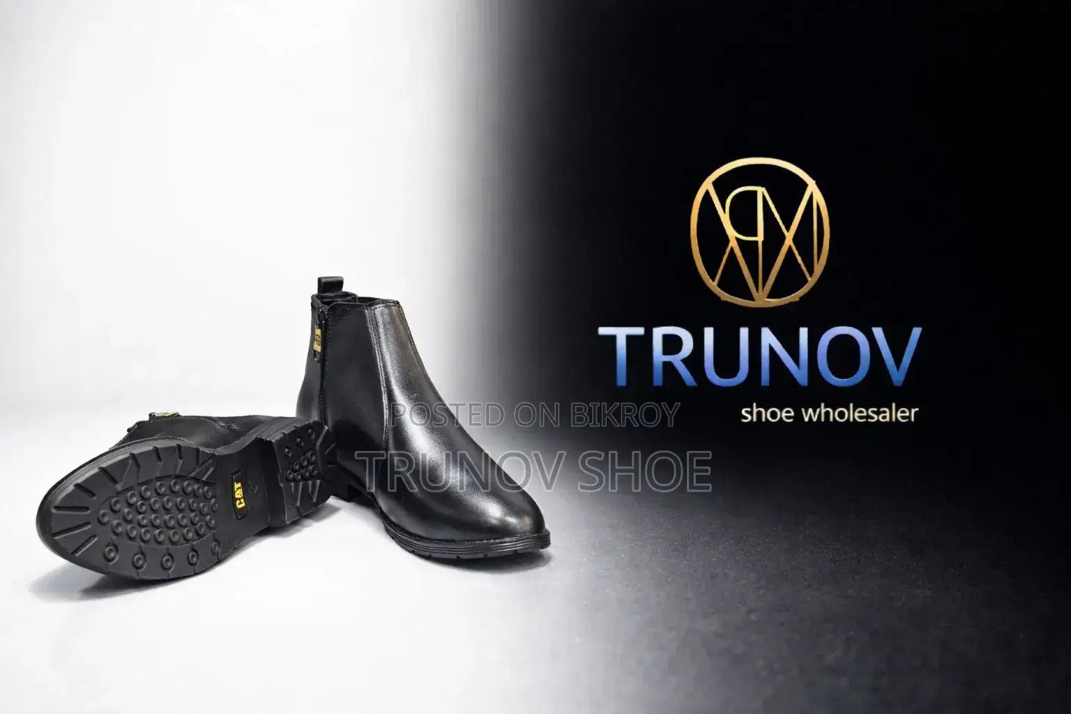 Men's Premium Black Leather Chelsea Boots | TRUNOV