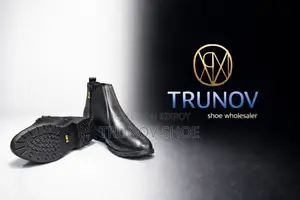 Men's Premium Black Leather Chelsea Boots | TRUNOV