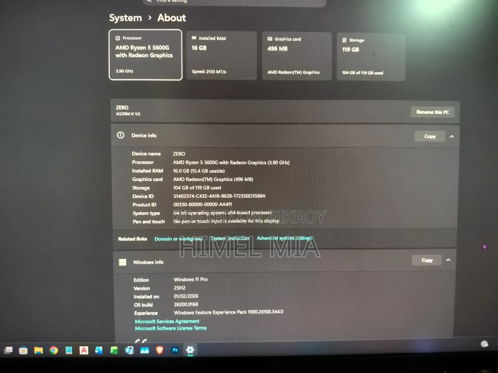 Desktop Computer Gigabyte 16GB AMD Ryzen SSD 128GB