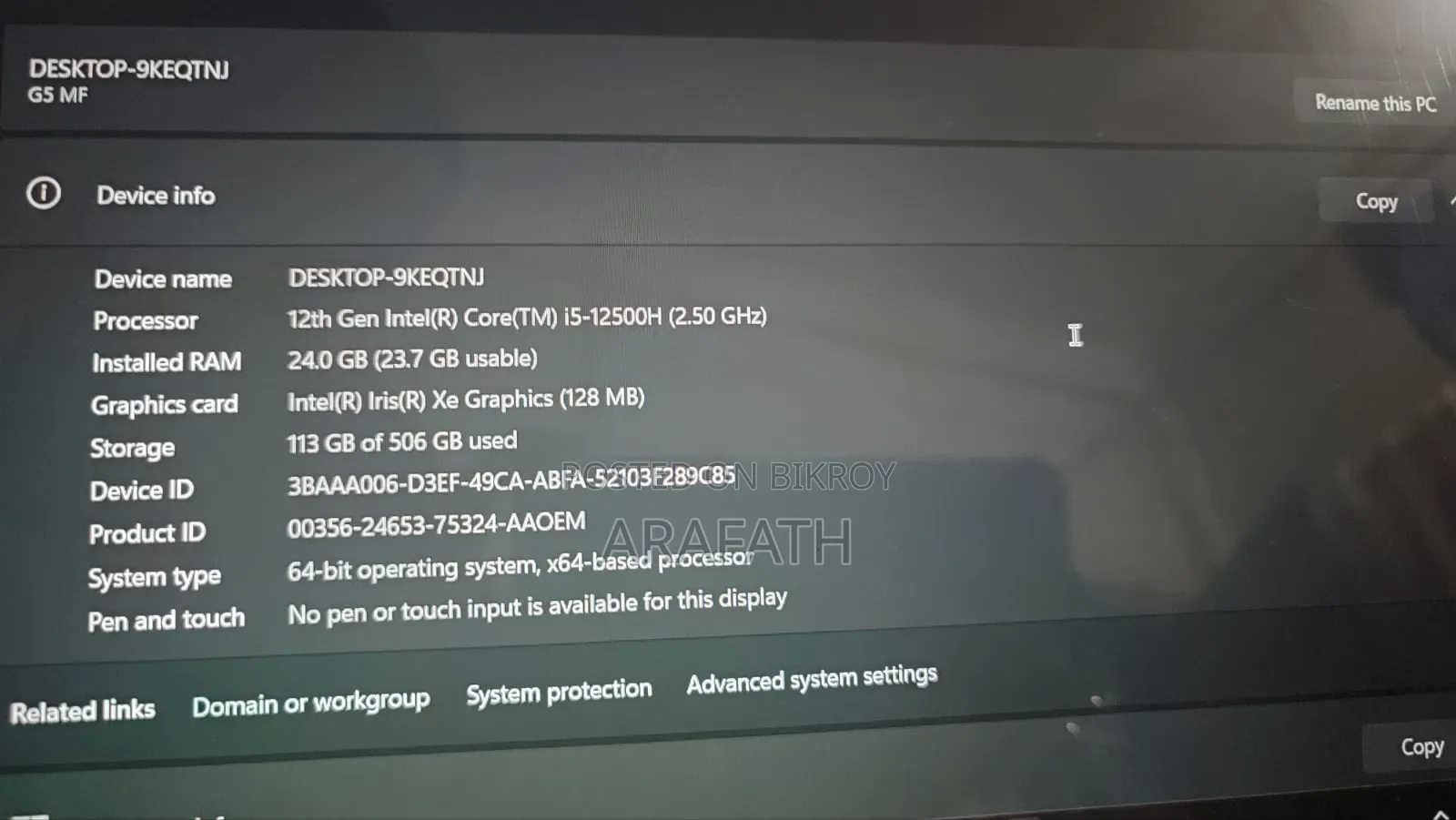Laptop Gigabyte G5 24GB Intel Core i5 SSD 500GB