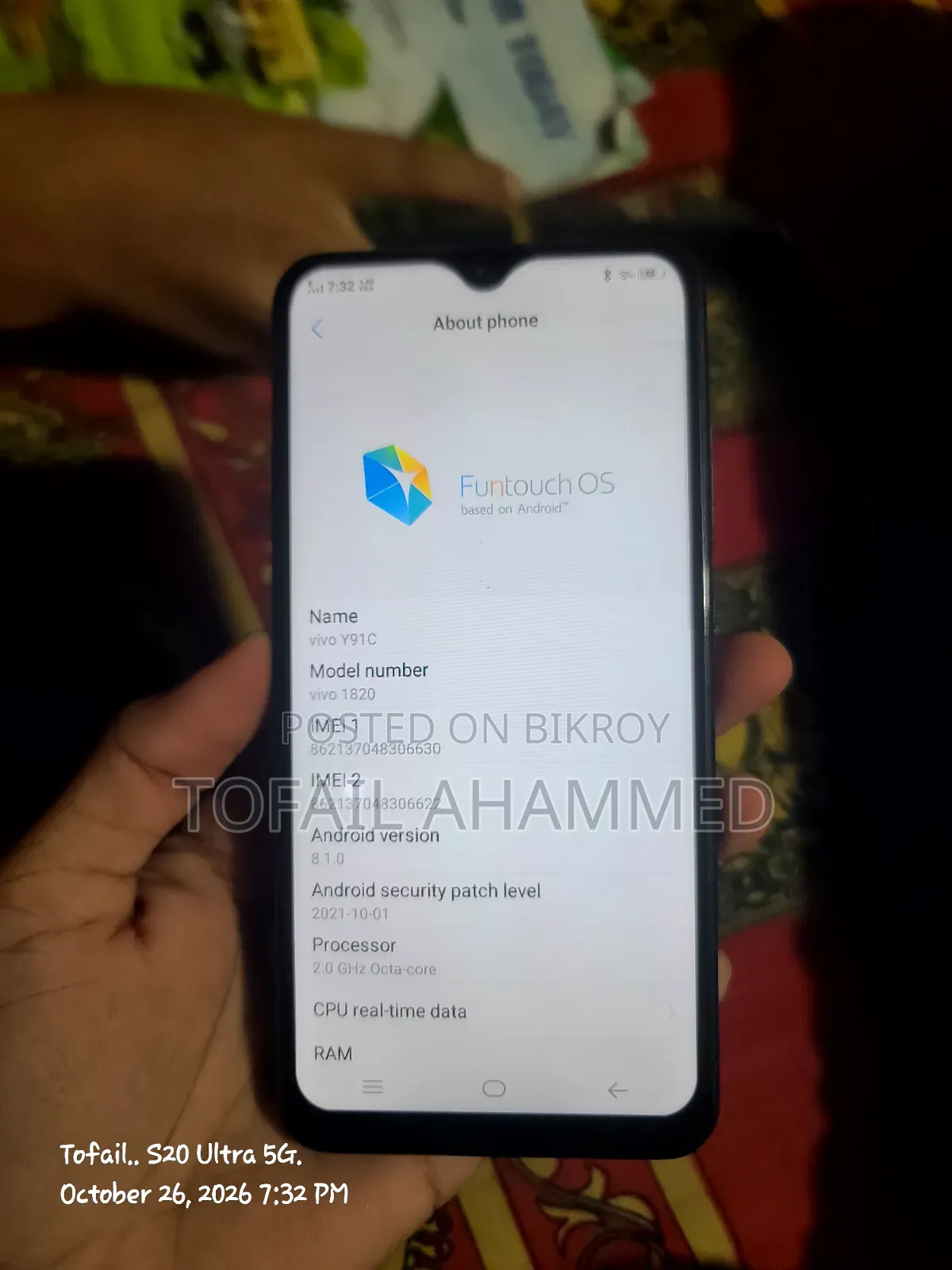 Vivo Y91c 32 GB Blue