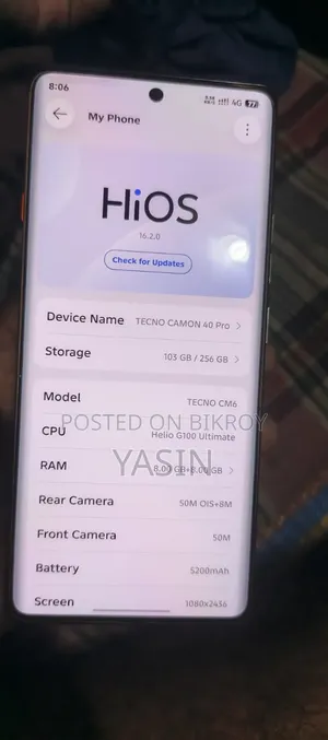 Tecno Camon 40 Pro 4G 256 GB