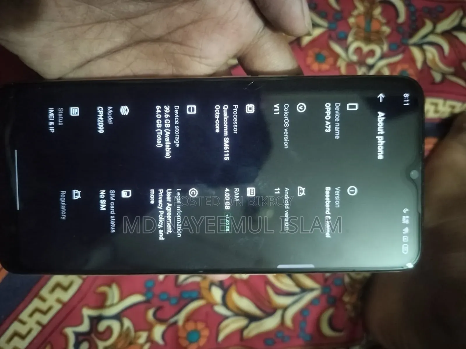 Oppo A73 64 GB Orange