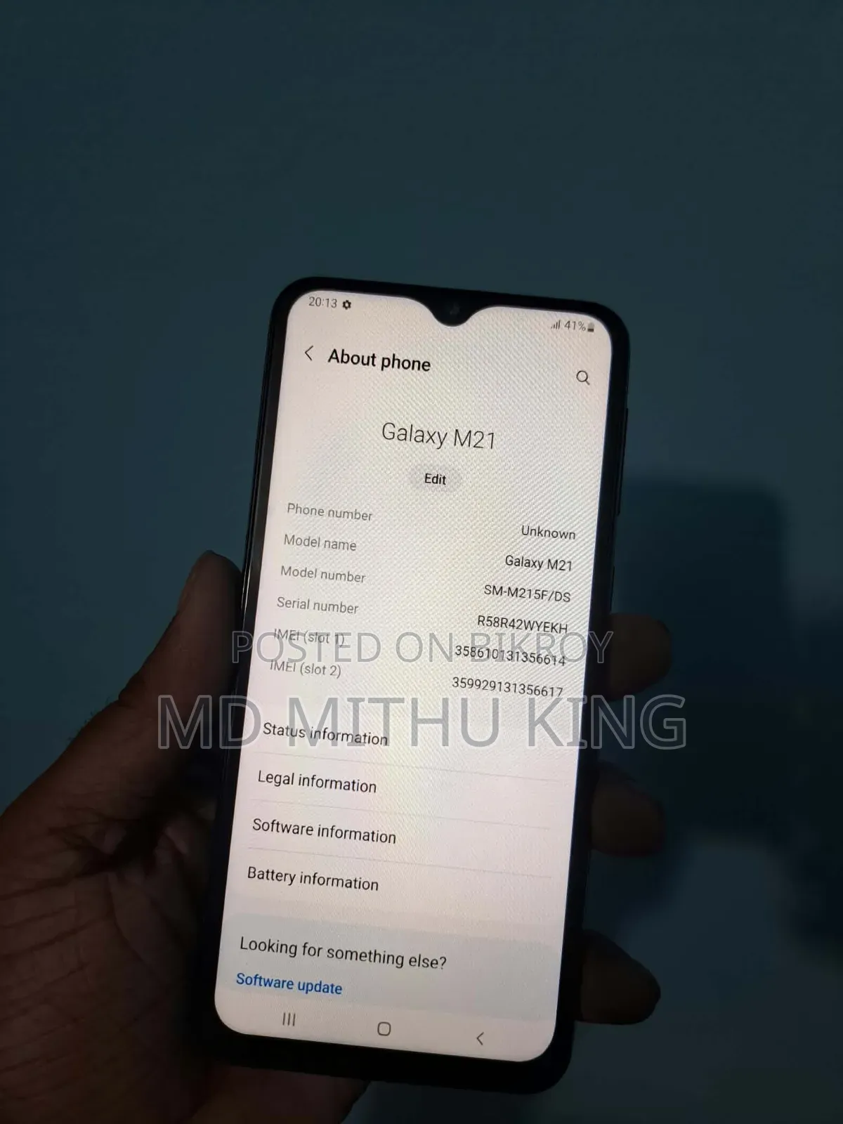 স্যামসাং গ্যালাক্সি এম২১ ১২৮ জিবি কালো