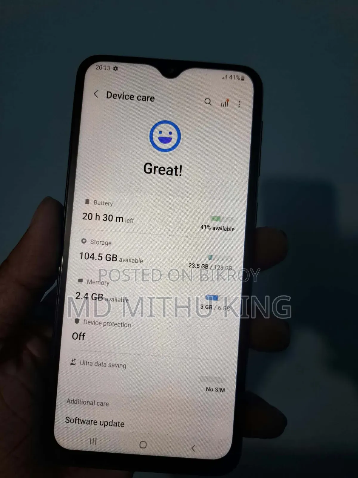 স্যামসাং গ্যালাক্সি এম২১ ১২৮ জিবি কালো