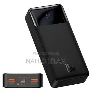 Baseus Bipow 20000mah 15W Power Bank – Black Color