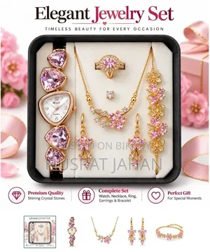 5 in 1 Ladies Watch & Gift Set—A Perfect Combo 🎁🎀