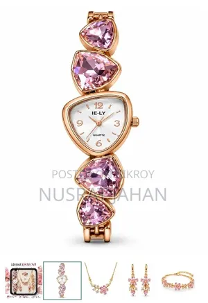 5 in 1 Ladies Watch & Gift Set—A Perfect Combo 🎁🎀