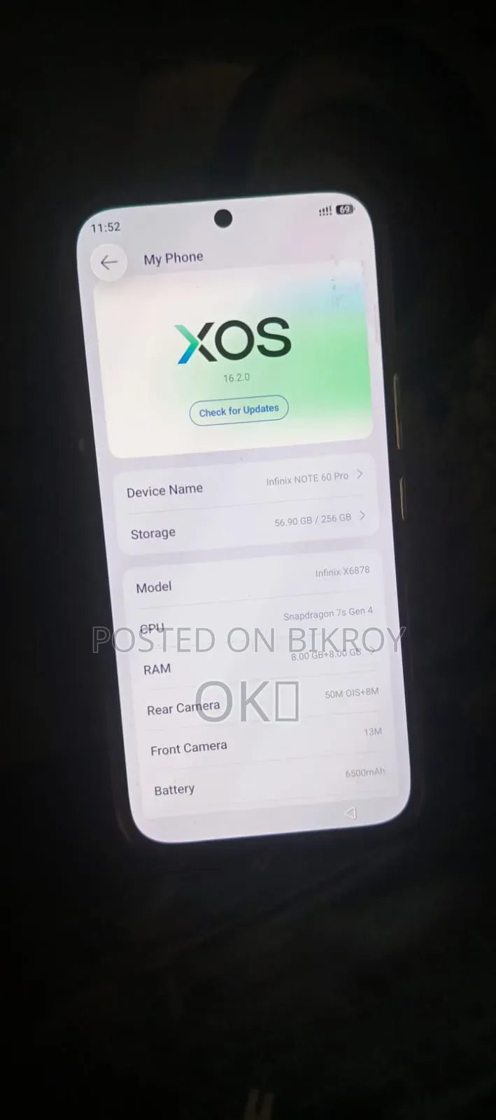 ইনফিনিক্স নোট ৬০ প্রো ২৫৬ জিবি গোল্ড