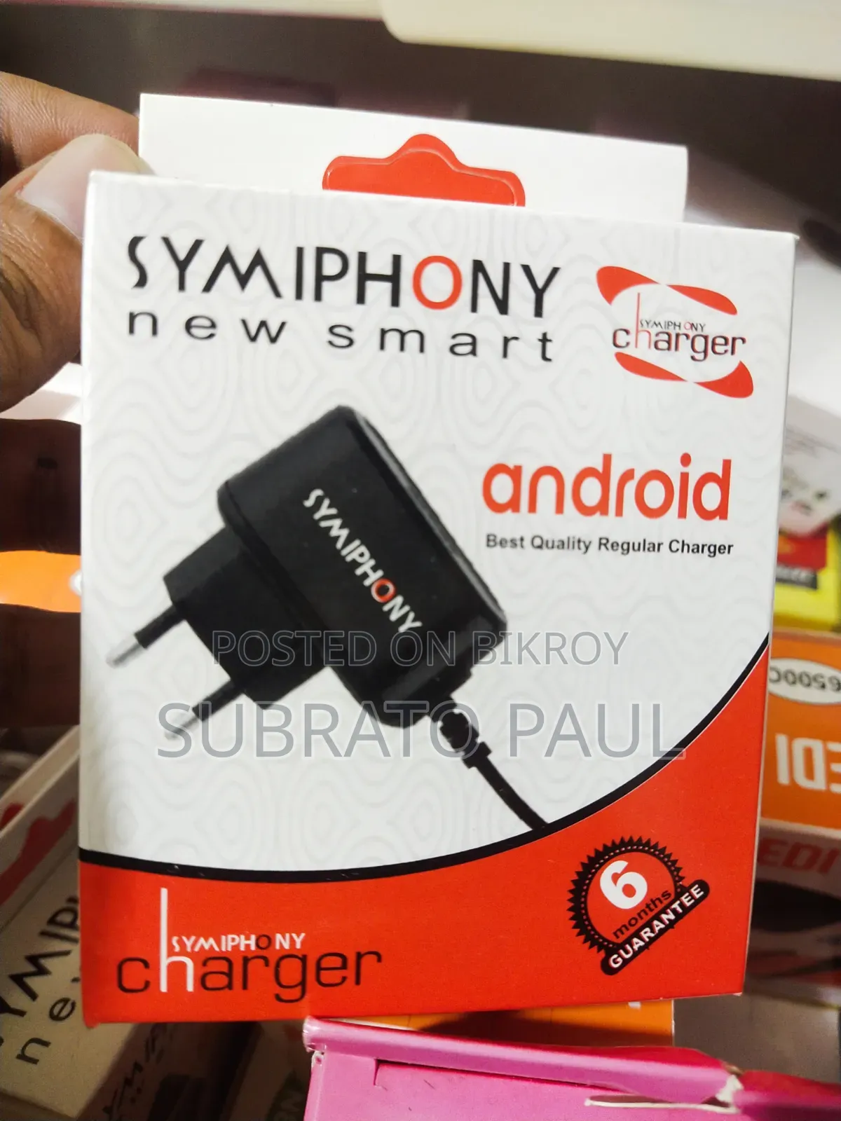 Symphony Button Phone Charger Micro USB Fixed Cable to Micro(B)