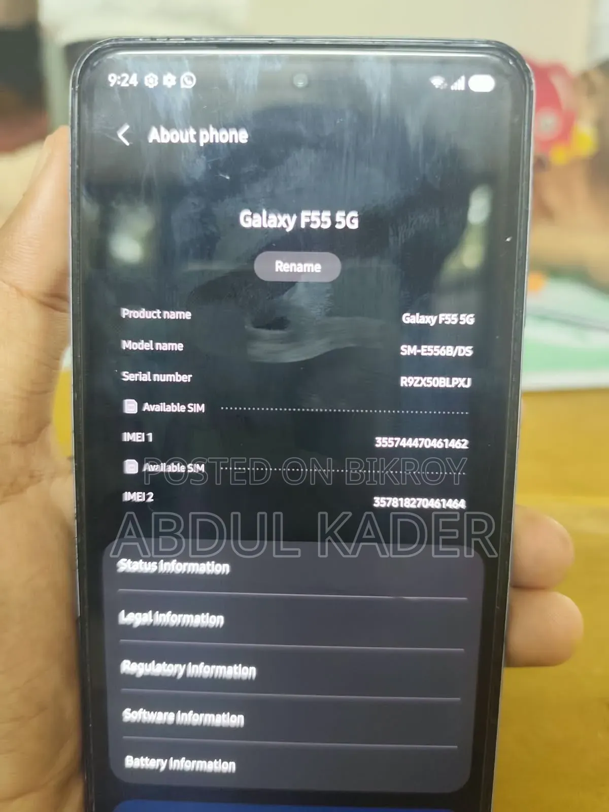 Samsung Galaxy F55 256 GB Black