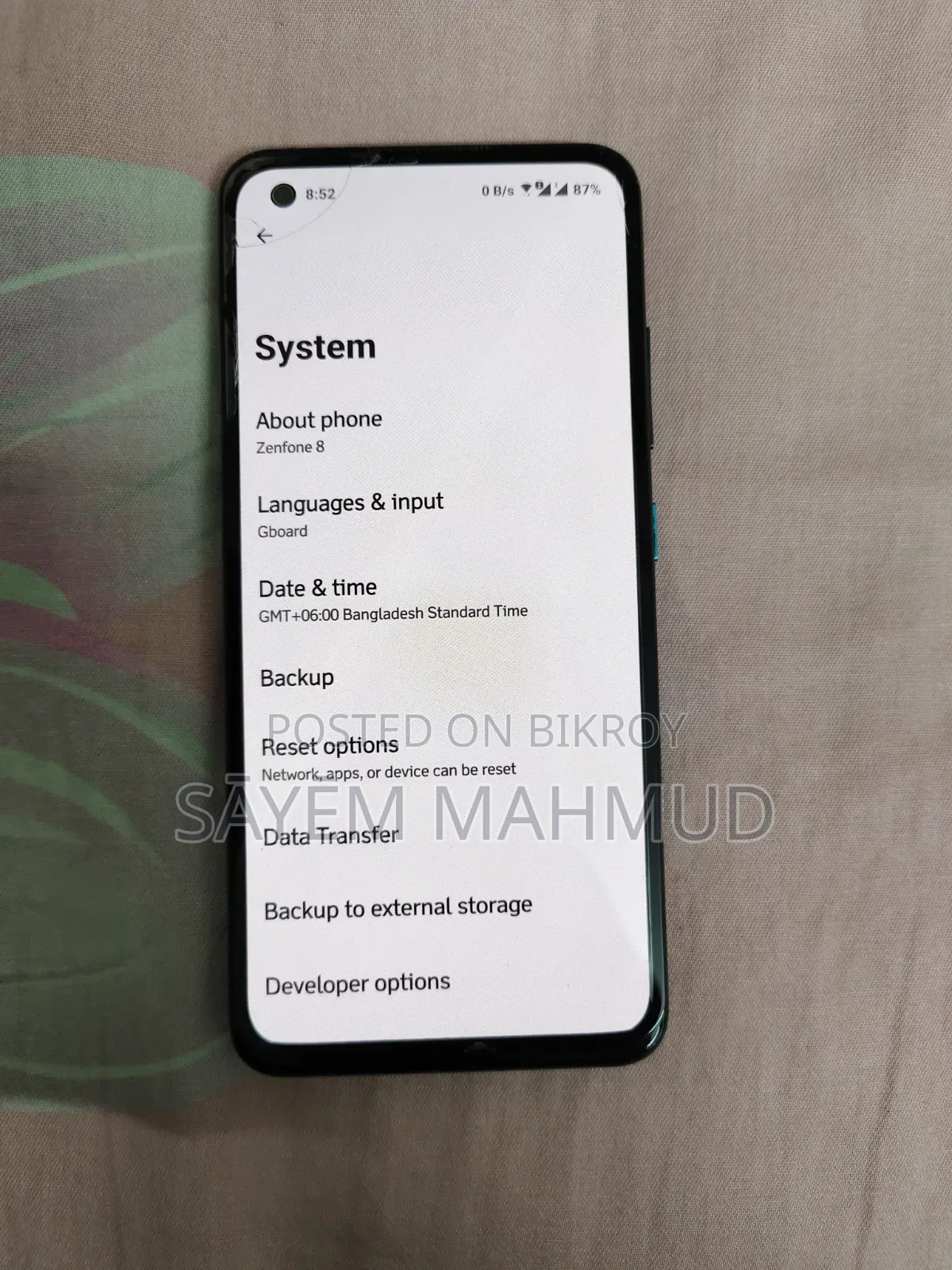 Asus Zenfone 8 128 GB Black