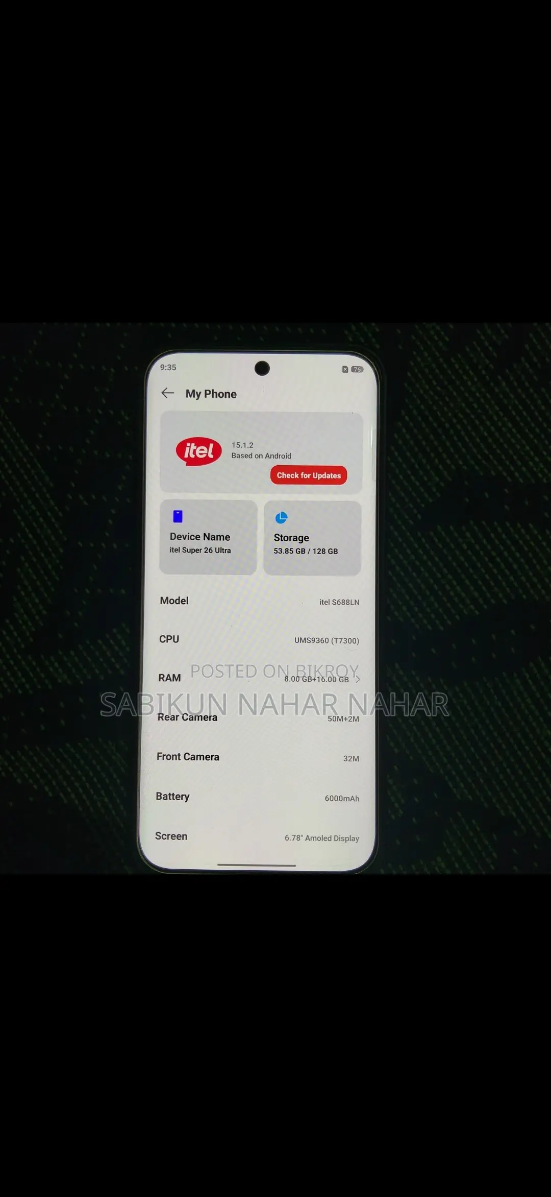 Itel S26 Ultra 128 GB White
