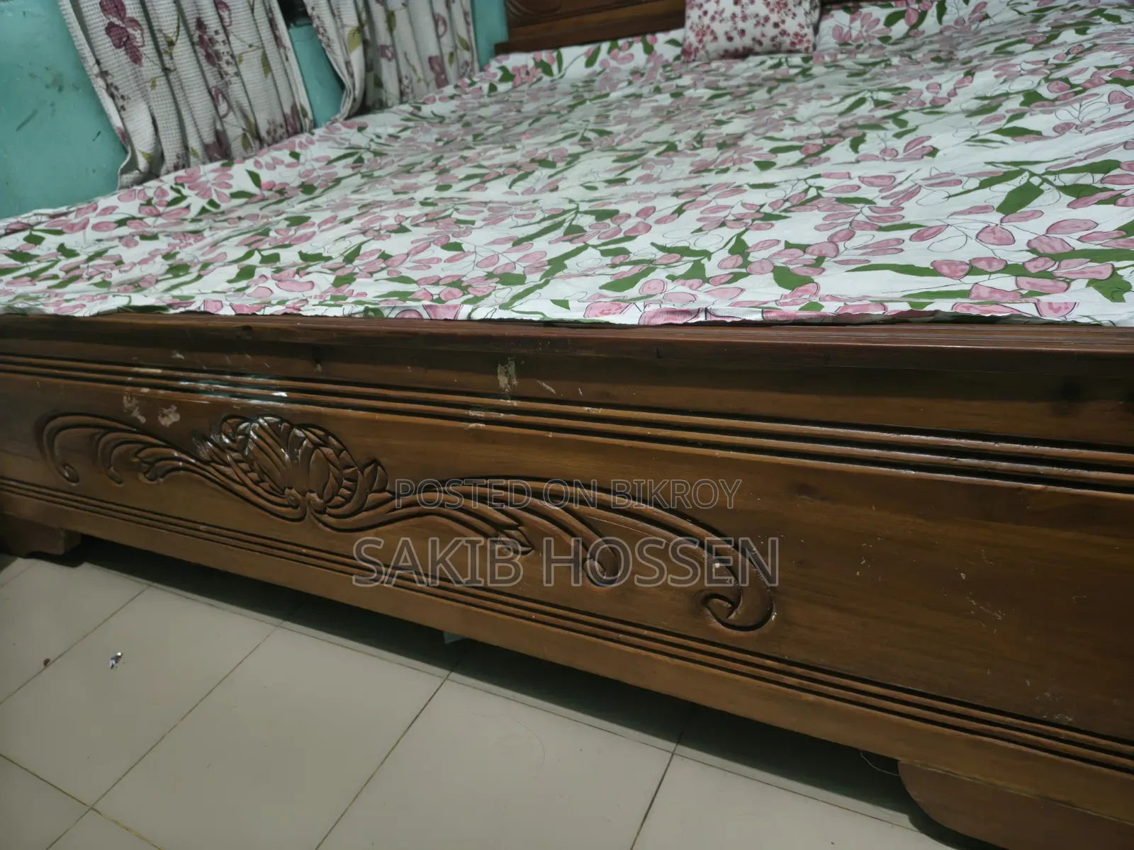 Double Size Wooden Bed