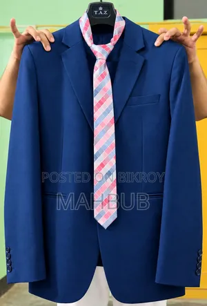 Premium Navy Blue Men's Blazer With Matching Tie – Excellent Condition