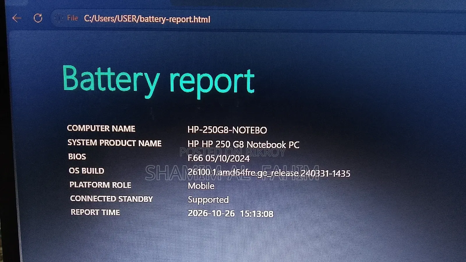 Laptop HP 250 G8 8GB Intel Core i3 SSD 512GB
