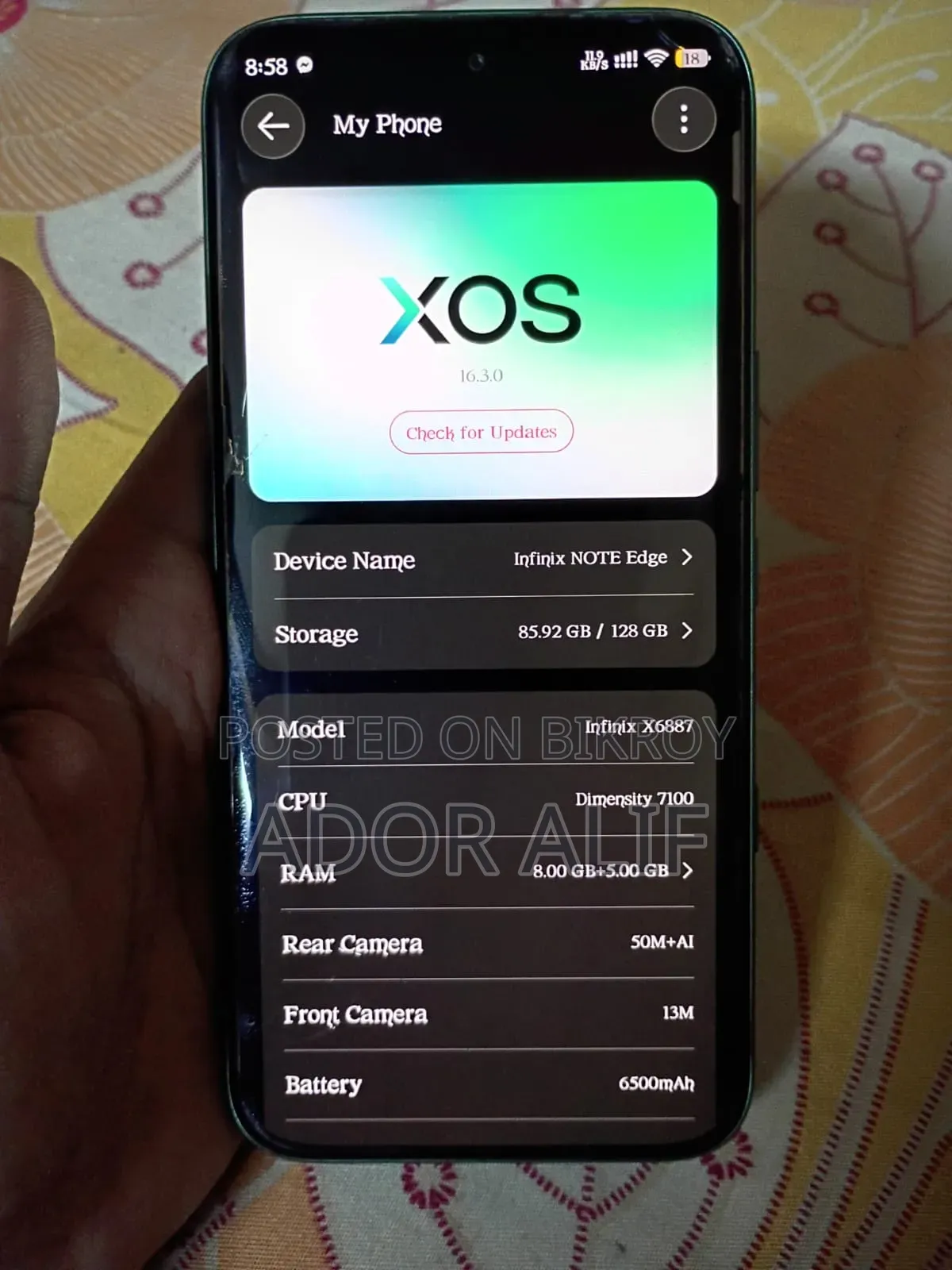 Infinix Note Edge 128 GB Green