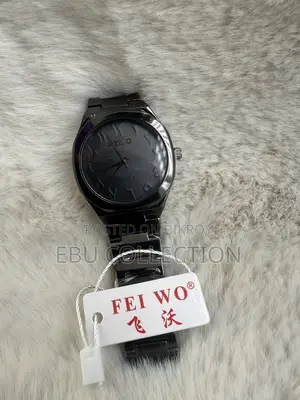 FEIWO প্রিমিয়াম ব্ল্যাক চেইন ওয়াচ ফর মেন