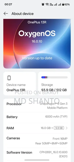 OnePlus 13R 512 GB Black