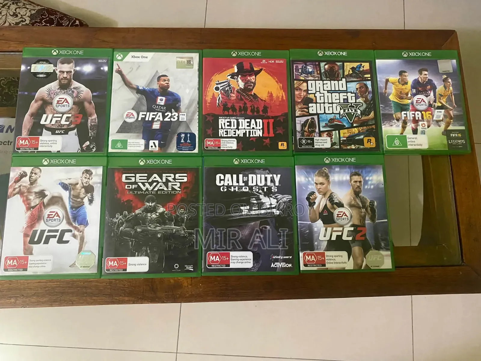X Box One and 10 Discs for Sale