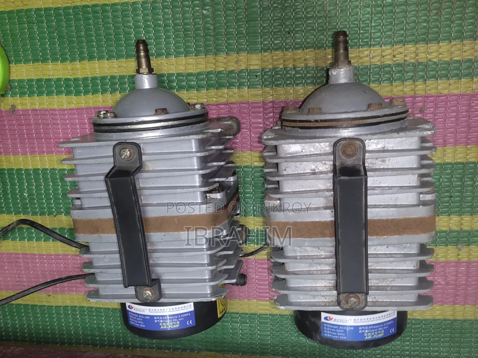 2 Resun Aco-006 Air Pumps for Sale - BDT 3500 Each.