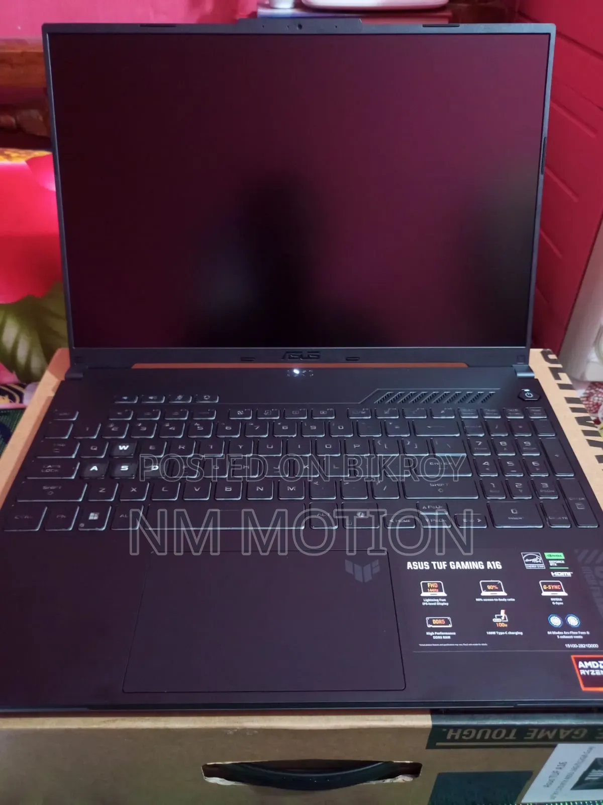 New Laptop Asus TUF Gaming A16 16GB AMD Ryzen 7 SSD 512GB