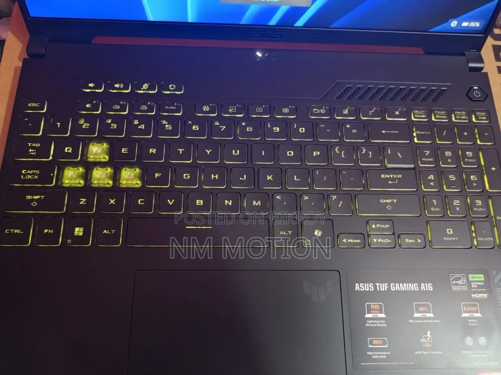 New Laptop Asus TUF Gaming A16 16GB AMD Ryzen 7 SSD 512GB