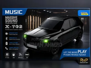 X-702 Music Massive Sound Portable Wireless Speaker Car Design |