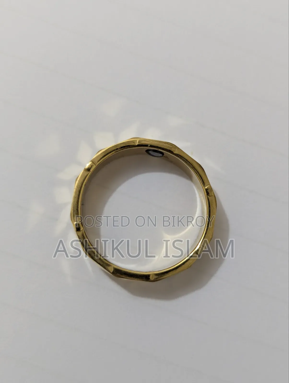 24 Carat Gold Foil Electro ION Plated Ring / Very High Quality