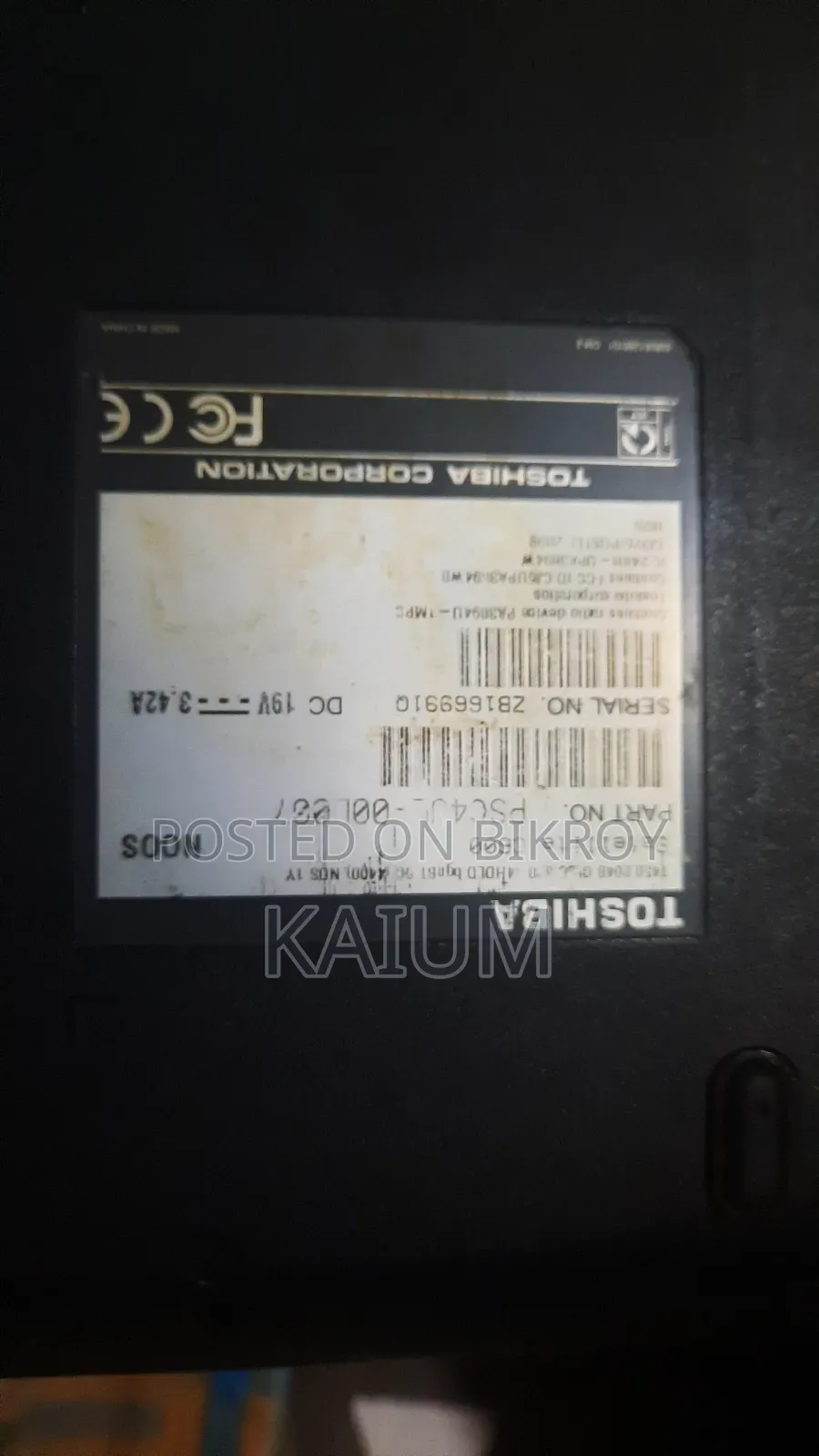 Laptop Toshiba Satellite C640 4GB Intel Core 2 Duo HDD 500GB