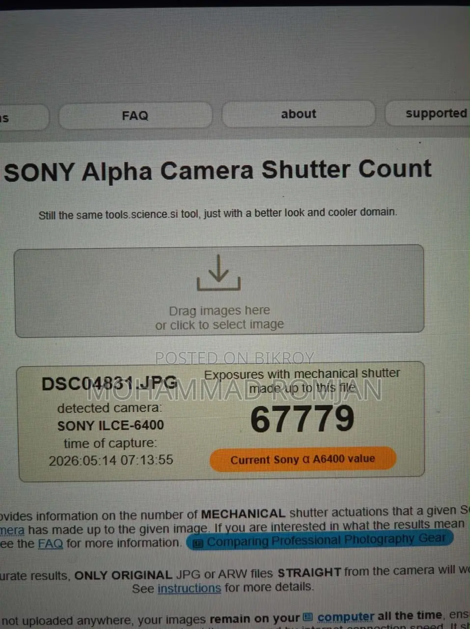 Sony Alpha A6400 Camera