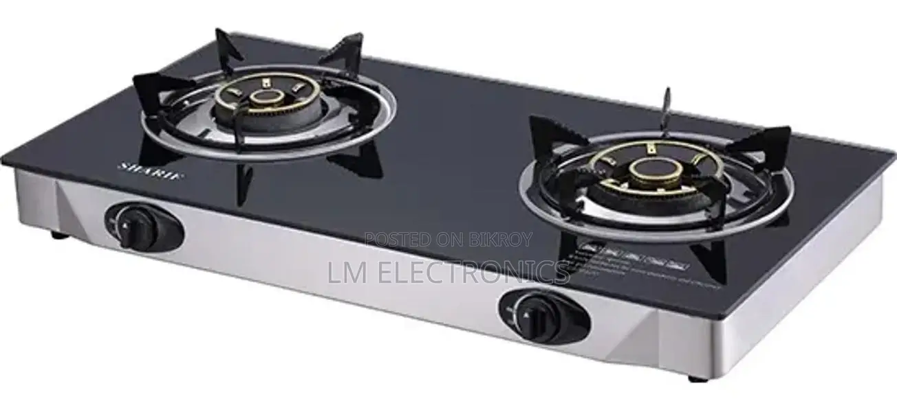 Sharif SH-GSG642D Tempered Glass Double Gas Stove