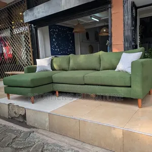 এল শেপ সোফা ভেলভেট ফেব্রিক সোফা