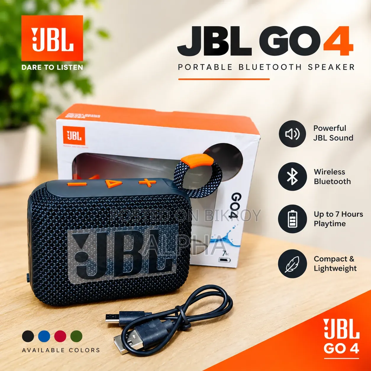 JBL Go 4 Speaker Box Master Copy (P-3584)