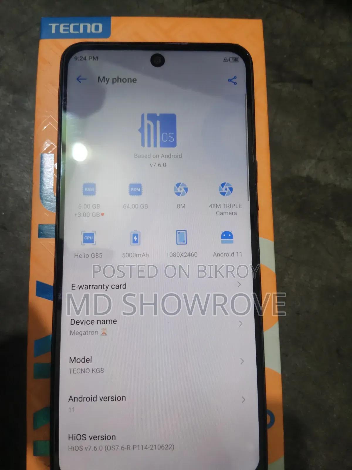 Tecno Spark 8 Pro 64 GB Black
