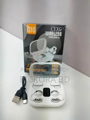CYXG ওয়্যারলেস Q10 (২-ইন-১ হাই ডেফিনিশন ট্রু ওয়্যারলেস ইয়ারবাডস