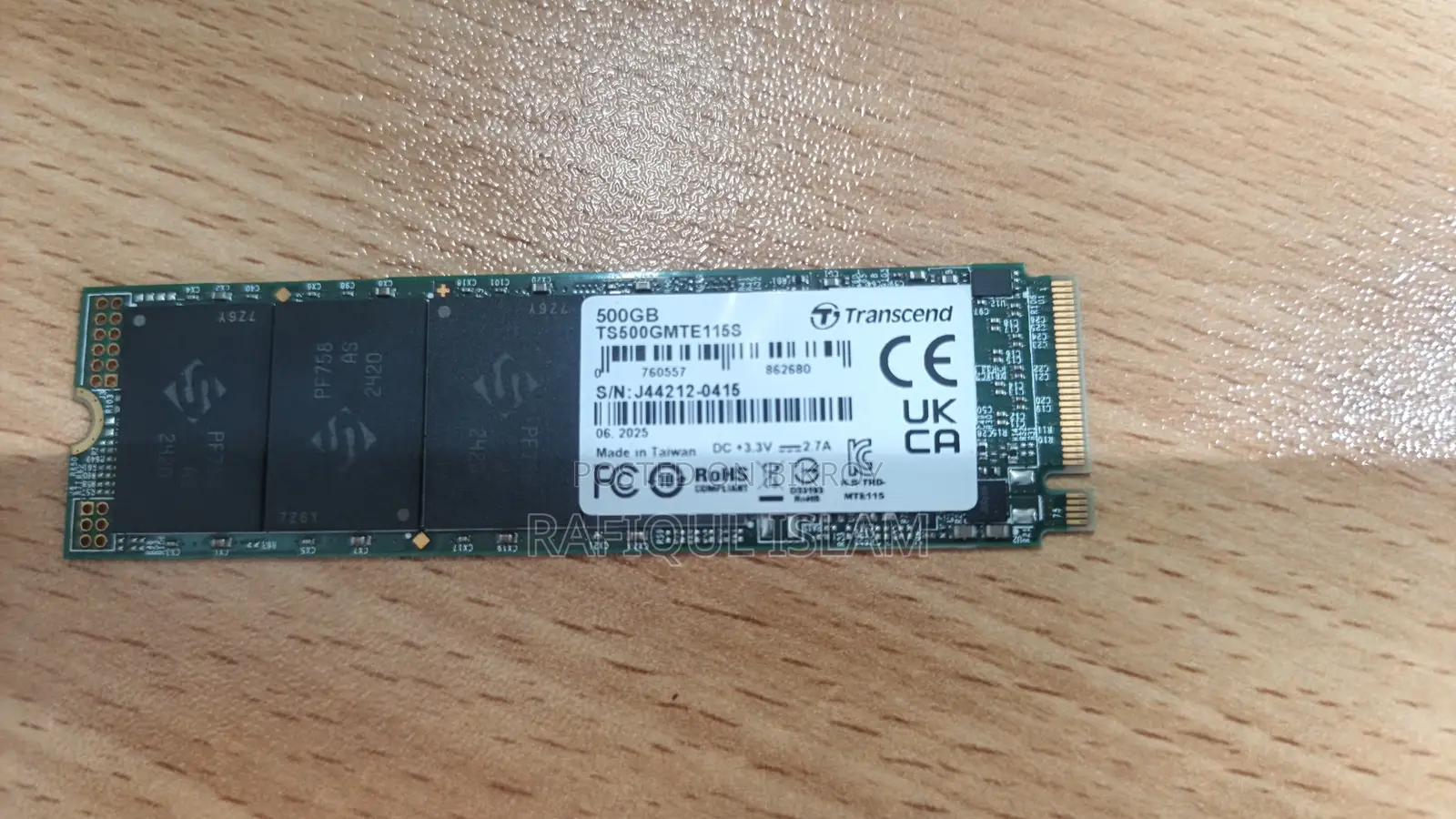 Transcend 115S 500GB M.2 PCIe Gen3 X4 NVMe SSD . ফুল ফ্রেশ কন্ডিশন