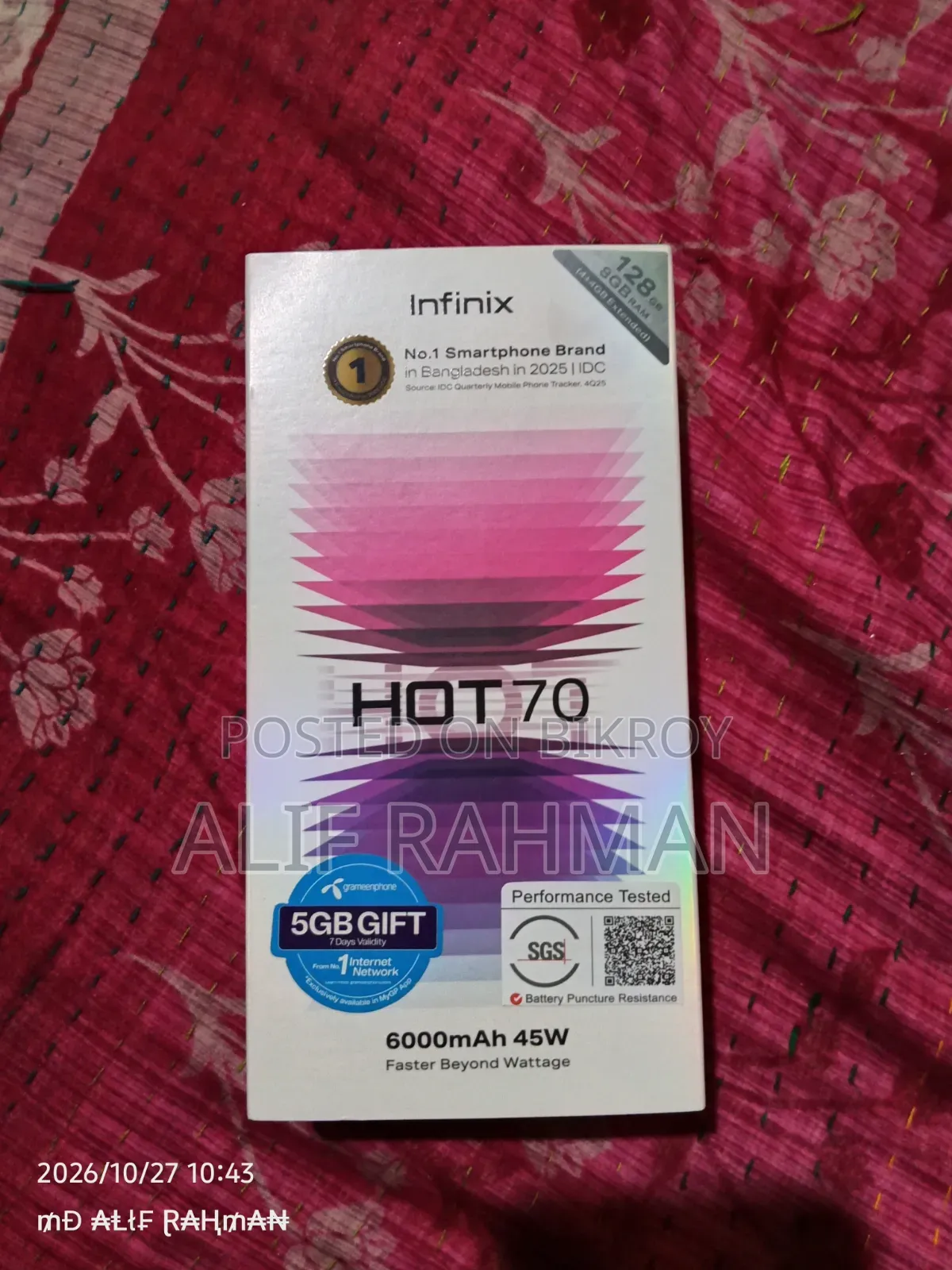New Infinix Hot 60 Pro 128 GB White