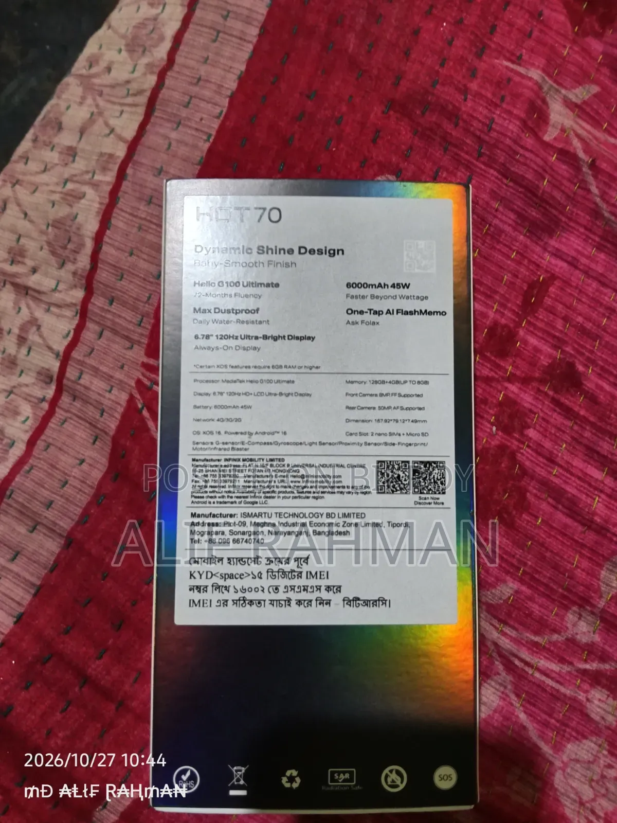 New Infinix Hot 60 Pro 128 GB White