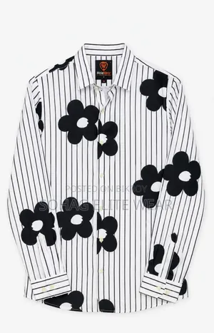 Men's Full Sleeve Striped Floral Print Casual Shirt,, Sohag Elite Wear