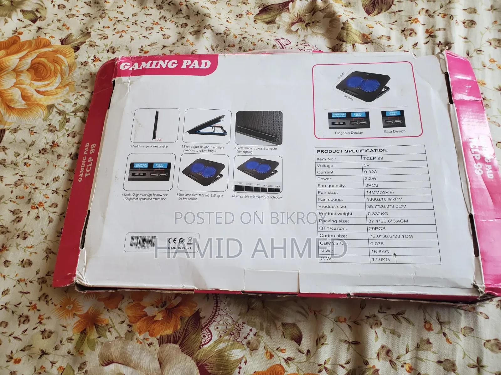 Gaming Cooling Pad TCLP 99 – Laptop Cooler