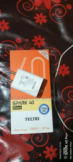 টেকনো স্পার্ক ৪০ প্রো+ ২৫৬ জিবি ব্ল্যাক